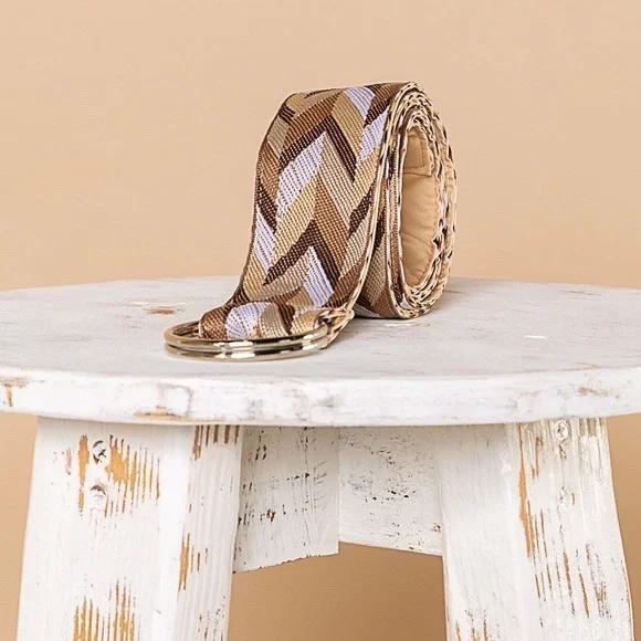 POL Chevron Pattern 0 Ring Belt - Picture 4 of 4